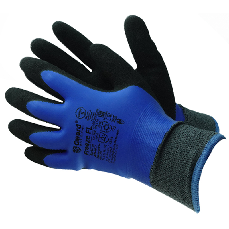APL6001-1 Перчатки "Freeze FL" синие, утеплённые двухслойные с 2-ым латексным обливом — изображение 1