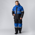 Костюм зимний Мегрес-2 СОП (тк.OxLine,90) п/к, васильковый/черный