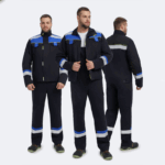 Костюм Бостон IMP (тк.Саржа,320) п/к, т.синий/васильковый