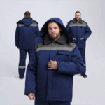 Куртка зимняя для бригадира NEW (тк.Смесовая,210), т.синий/серый