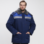 Куртка зимняя для бригадира NEW (тк.Смесовая,210), т.синий/васильковый