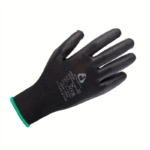 Перчатки полиэфирные с полиуретановым покрытием Jeta Safety JP011B чёрные