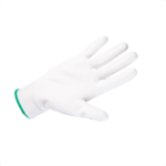Перчатки полиэфирные с 1/2 полиуретановым покрытием Jeta Safety JP011W белые — изображение 2