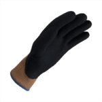 Перчатки полиэфирные утеплённые с 3/4 губчатым латексным покрытием Jeta Safety JLW-201 — изображение 3