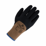 Перчатки полиэфирные утеплённые с 3/4 губчатым латексным покрытием Jeta Safety JLW-201