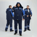 Костюм зимний Бивек-2 СОП (тк.Смесовая,210) пк, т.синий/васильковый/лимонный