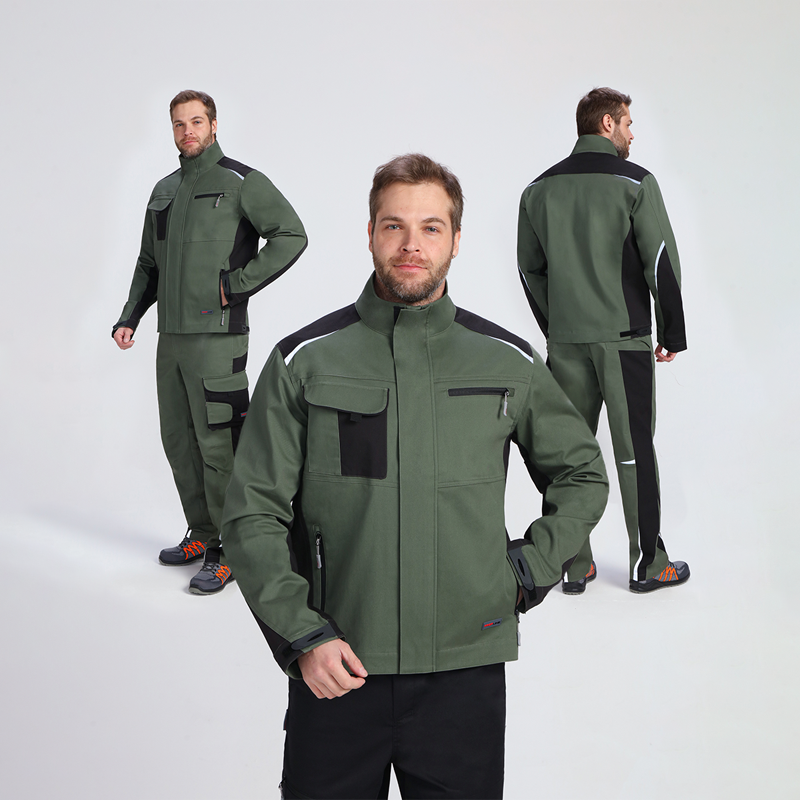 Куртка ProfLineLeader (тк.Хлопок/Спандекс,260), хаки/черный